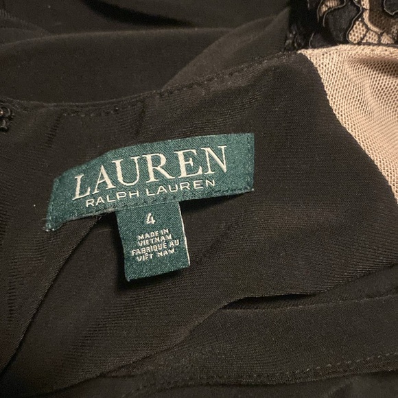 Ralph Lauren Black Lace Sleeve Lined Dress - Picture 12 of 14